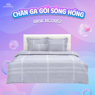 Chăn ga gối Sông Hồng Basic cotton BC22052