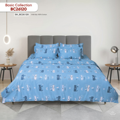 Chăn ga gối Sông Hồng Basic Cotton BC26120
