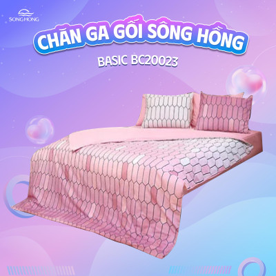 Chăn ga gối Sông Hồng Basic cotton BC20023 (thanh lý)